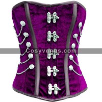 Purple Velvet Steampunk Bridal Corset Purple Velvet Steampunk Bridal Corset
