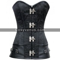 Women Brocade Steampunk Overbust Corset Women Brocade Steampunk Overbust Corset