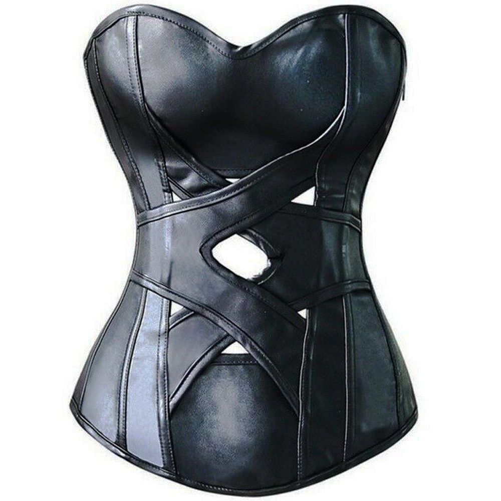 Women Faux Leather Gothic Corset Women Faux Leather Gothic Corset