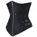 Women Studded Faux Leather Underbust Corset