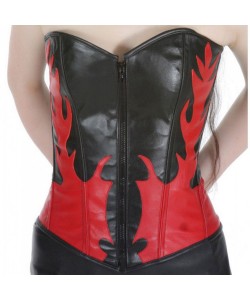 Gothic Overbust Victorian Leather Vintage Corset