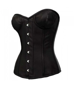 Women Real Leather Goth Overbust Corset Cups