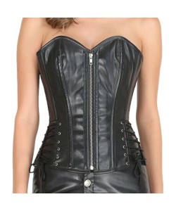 Waist Training Leather Corset 