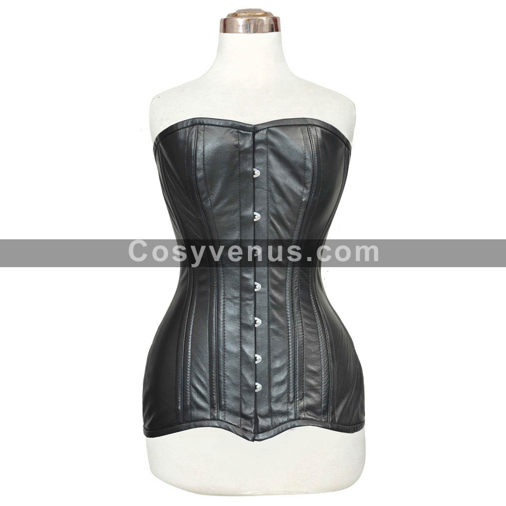 Women Overbust Wasp Leather Corset