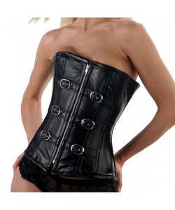 Sexy Women Overbust Leather Gothic Corset