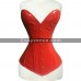 Women Mid Bust Red Vinyl Waist Tanning Corset Women Mid Bust Red Vinyl Waist Tanning Corset
