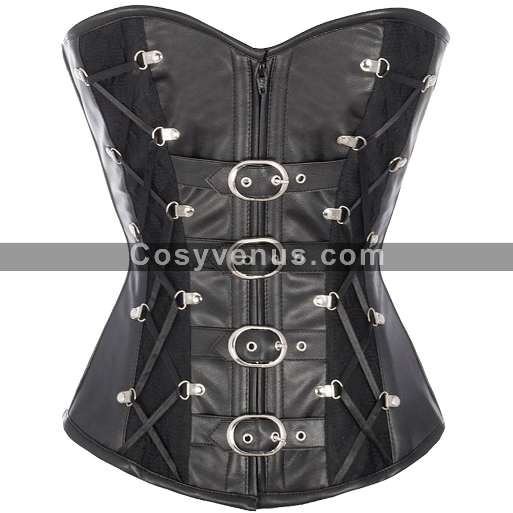 Women Spider Shape Leather Overbust Corset Women Spider Shape Leather Overbust Corset