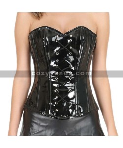 PVC Shinny Overbust COrset 