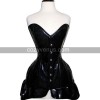 Women Full Bust PVC Vinyl Skirt Corset