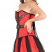Women Red Black Gothic Satin Corset