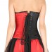 Women Red Black Gothic Satin Corset
