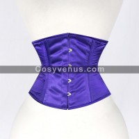 Women Purple Satin Underbust Corset
