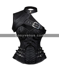 Women Steampunk Genuine Leather Cotton Corset