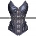 Women Steampunk Pvc Faux Leather Corset