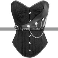 Vintage Steampunk Brocade Leather Corset