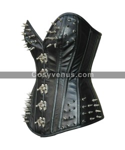 Women Steampunk Bondage Corset Spikes Club Corset