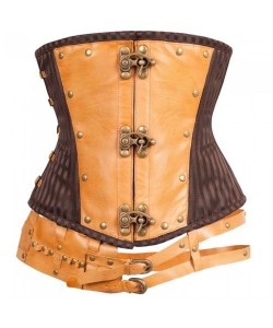 Cheap Steampunk Dress Leather Corset Overbust | Cozyvenus