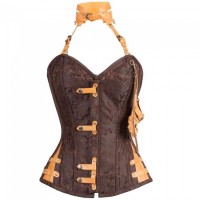Women Steampunk Brown Corset Neck Gears Women Steampunk Brown Corset Neck Gears