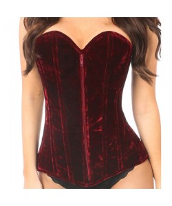 Steampunk Victorian Velvet Overbust Corset Waist Tanning | Cozy Venus