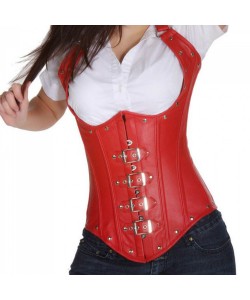 Real Leather Underbust Bondage Corset | (Best Quality) Sexy Office Women Corset
